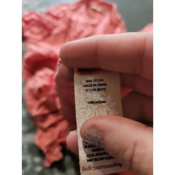soft surroundings symphony  pink tunic sz S - Picture 4 of 6